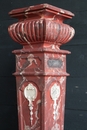  3 different antiques wood columns 1900