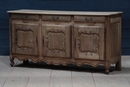 style 3 doors bleached oak country french buffet, France