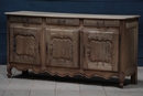 style 3 doors bleached oak country french buffet, France