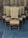 Chaises os de mouton  style Louis xiii France 1900