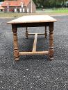 Ancienne table de ferme en chêne délavé