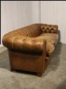 style Antique chesterfield sofa in brown leather 1940