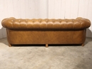 style Antique chesterfield sofa in brown leather 1940