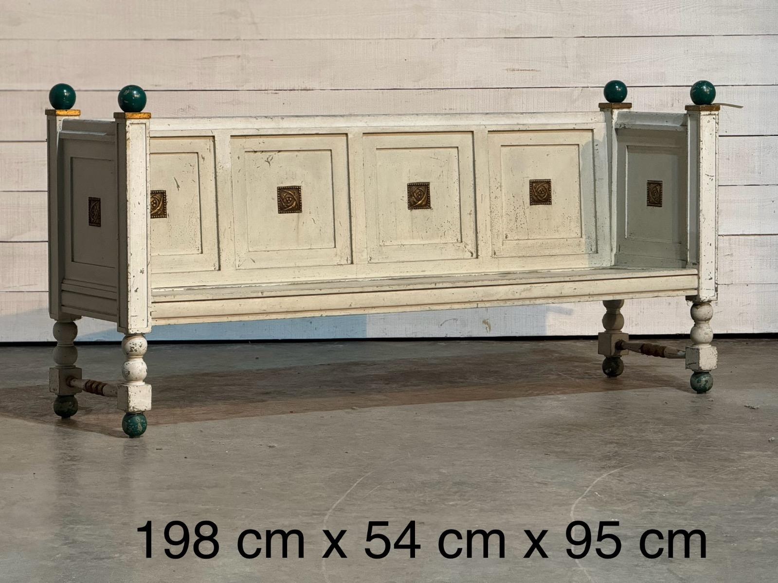 Antique painted bench