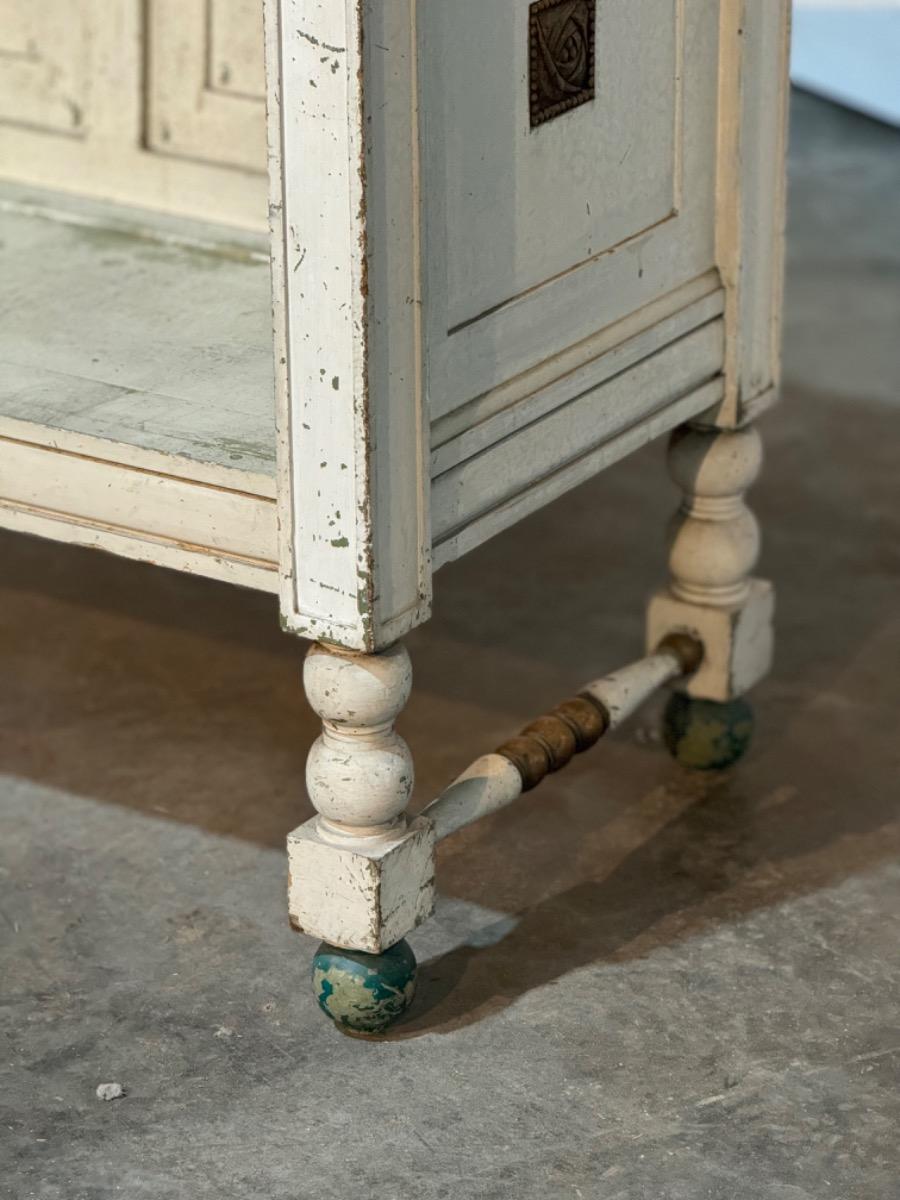 Antique painted bench