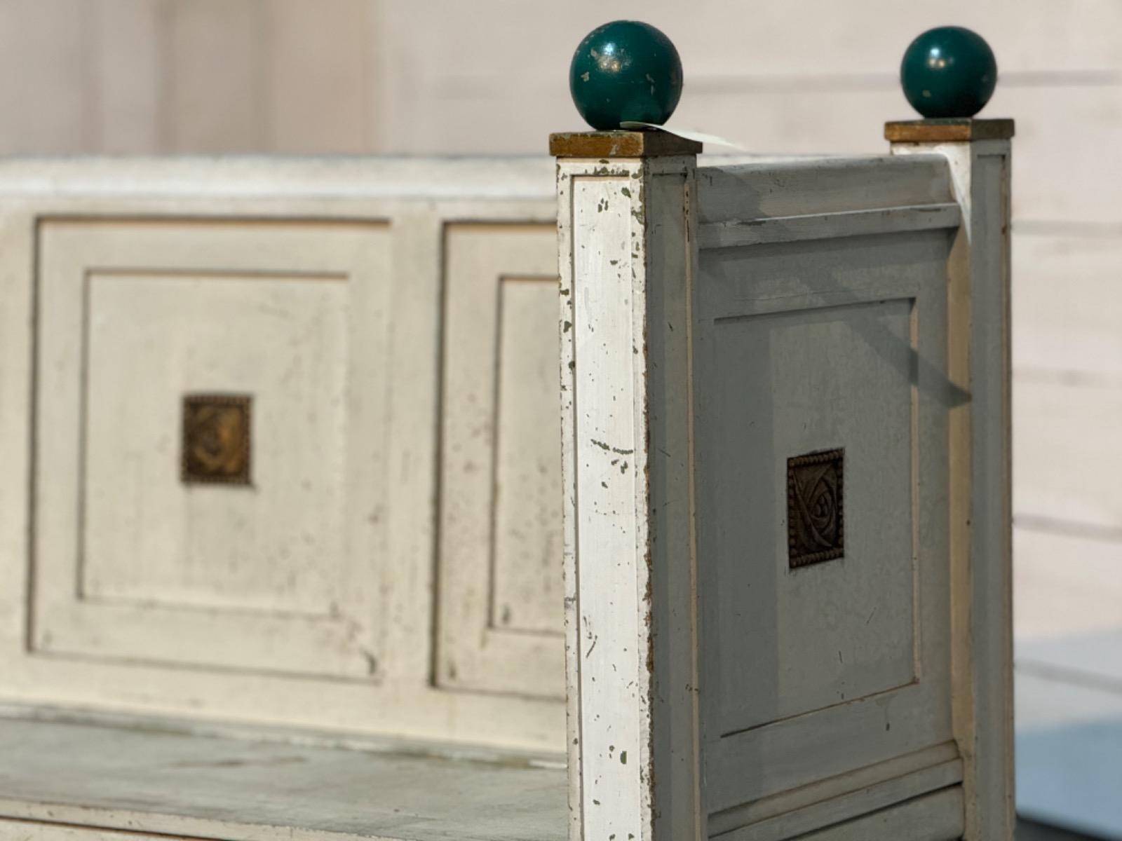 Antique painted bench