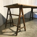 style Antique wood plank table