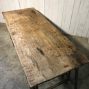 style Antique wood plank table