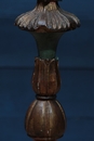 Baroque style Tall painted and gilted candelstick in wood, italy 1940