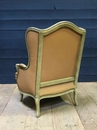 Bergère Louis XV en cuir