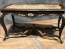 style Black and Gilt Wood carved Napoleon III Center table