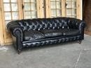 Canapé cuir noir chesterfield