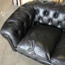 Canapé cuir noir chesterfield