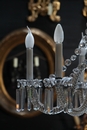 Chandelier in Glas and Crystal, France 1900