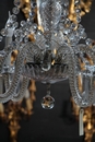 Chandelier in Glas and Crystal, France 1900