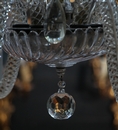 Chandelier in Glas and Crystal, France 1900