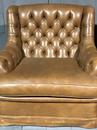 Fauteuils style Chesterfield en cuir, Belgique 1980