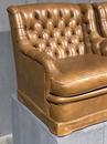 Fauteuils style Chesterfield en cuir, Belgique 1980