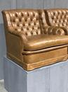 Fauteuils style Chesterfield en cuir, Belgique 1980