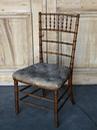 Ancienne chaise en bamboo style Colonnial France Napoléon III