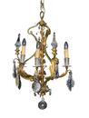 Decorative painted metal and crystals chandelier 