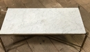 Design style  coffee table  in Brass and marble, France 1970