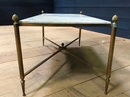 Design style  coffee table  in Brass and marble, France 1970