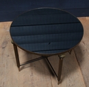 Design style Coffee Table in Brass and mirror, Belgium 1950