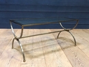 Design table in Metal and glass , France