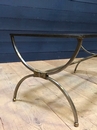 Design table in Metal and glass , France