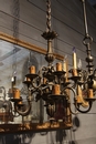 style Dutch Brons chandelier in Brons, Dutch 1900