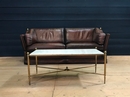 style English leather sofa