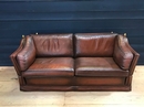 style English leather sofa