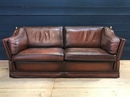 style English leather sofa