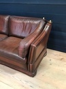 style English leather sofa