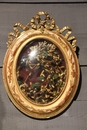 style French Louis-philippe gilded bombe frame with Louis XVI RV Rony 1840