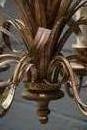 style Gilt metal wheat sheaf chandelier, France 1940