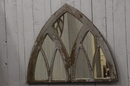 Gothic style Antique mirror in painted wood, france