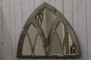 Gothic style Antique mirror in painted wood, france