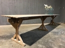 Industrial style Large antique table in Pine, France 1930