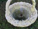 Jardinière en forme de panier en béton, france 1900