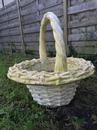 Jardinière en forme de panier en béton, france 1900