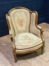 style Large Louis XVI gilt bergere