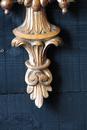 Large Pair Wood & Metal Italian Sconces