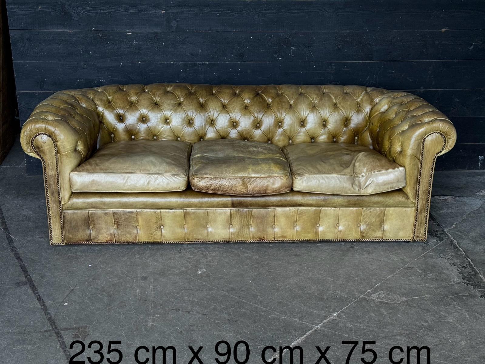 Leather chesterfield sofa 