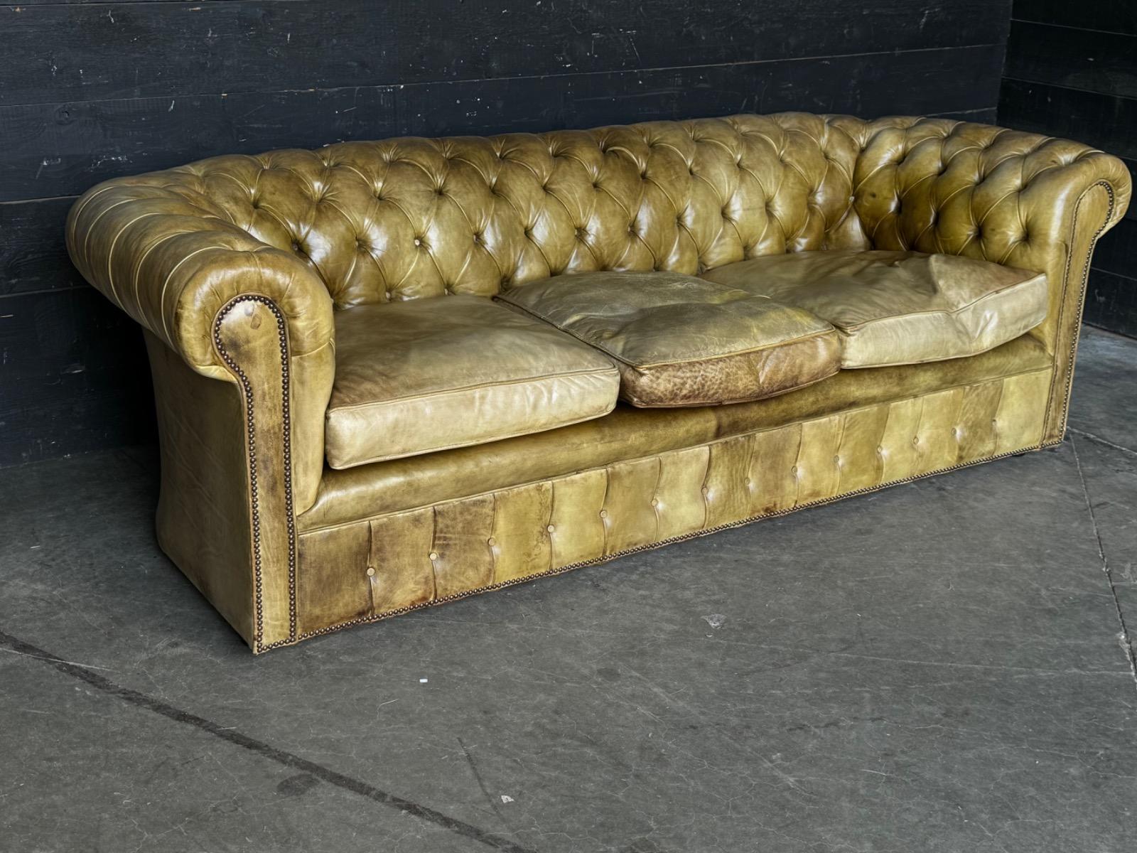 Leather chesterfield sofa 