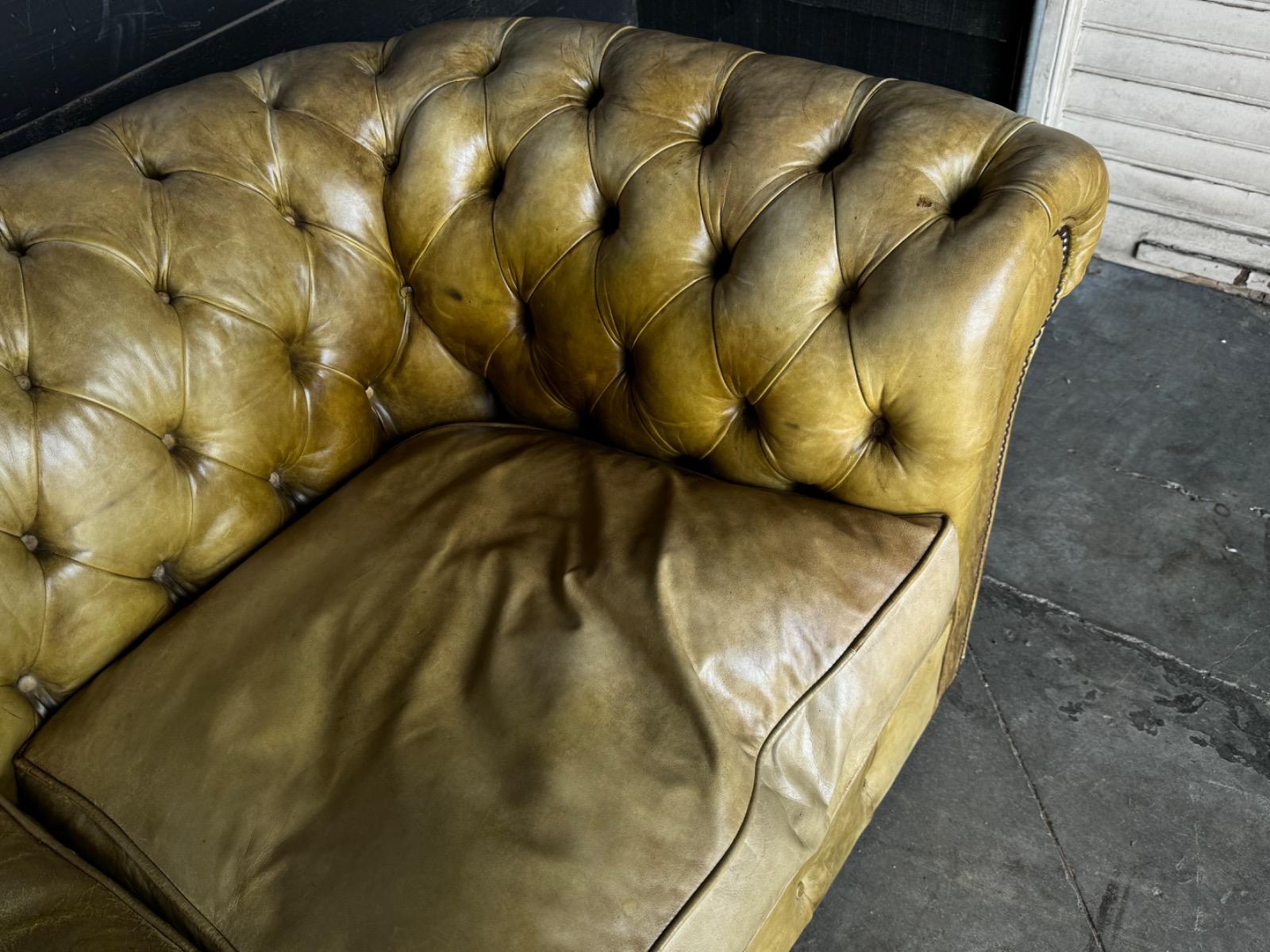 Leather chesterfield sofa 