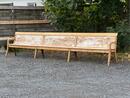 Long painted bench 