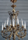 Louis 16 style Gas Chandelier in Bronze, France 1890