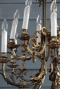 Louis 16 style Gas Chandelier in Bronze, France 1890